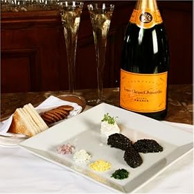 American Caviar Sampler 4 oz -Hackelback, Paddlefish, Black Bowfin, Salmon Roe 1 oz each by Bemka.com