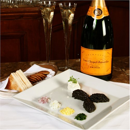 American Caviar Sampler 3 oz - Paddlefish, American Black, Salmon Roe 1 oz each by Bemka.com