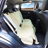 Luxury Dog Seat Cover With Side Flaps Superior Protection - Quilted Padding For Comfort - Washable Microfibre velvet - Virtually Indestructible - Great For Kids & Toddlers Too - For Cars or SUVs