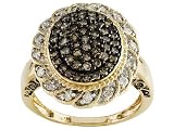 10KT 1.00CTW WHITE AND CHOCOLATE DIAMOND RING