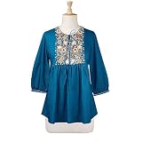 Shell Wood Bead Cluster Top (Petite, Tall  Misses Sizes XS-3X)