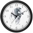 Rough Collie Dog (MS) Wall Clock by WatchBuddy Timepieces (Black Frame)