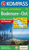  : Kompass Karten, Bodensee, Ost: Wanderkarte mit Radwegen, Panorama und Tourenf&uuml;hrer. GPS-geeignet