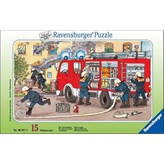 Ravensburger 06321 - Mein Feuerwehrauto, 15 Teile Rahmenpuzzle