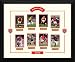 Arsenal Legends, (George,Brady,O'Leary,Adams,Rocastle,Seaman,Wright,Bergkamp) 24x20 Mounted & Framed.