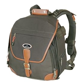 Vanguard Arlen 50 Digital Camera Backpack Green with Tan Leather Trim by Vanguard