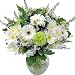 Sympathy Flowers Green and White