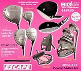 Pro Select Escape Ladies Complete 9-Piece Golf Club Set by JP Lann *50% OFF SALE*