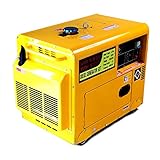 防音型 ディーゼル発電機 最大6.0kVA 13馬力200V100V単相切替同時 (自宅配送) 燃費 非常用 発電 軽油