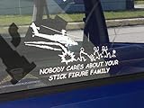 Apache Helicopter Hellfire Missile Nobody Cares About Your Stick Figure Family Vinyl Decal