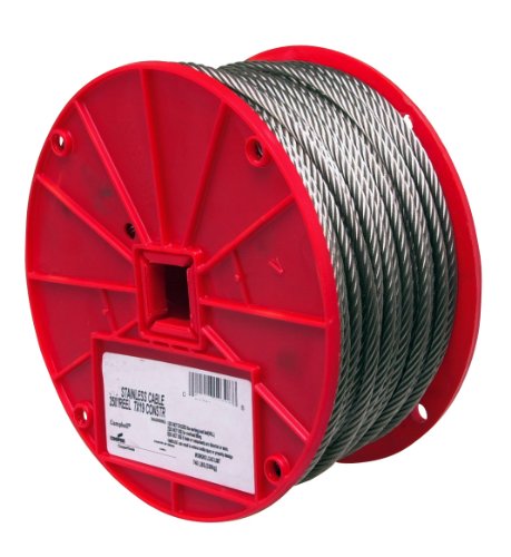 Campbell 7000826 Stainless Steel Cable on Reel 14 Diameter 250 Length 1280 lbs Working Load Limit
