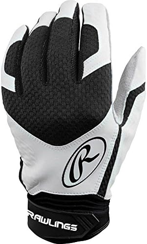 Black Large Excellence Mens Baseball Batting Gloves Pair