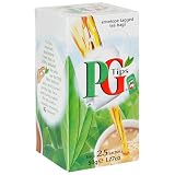 PG Tips Black Tea, Tea Bags, 25-Count Boxes (Pack of 12)