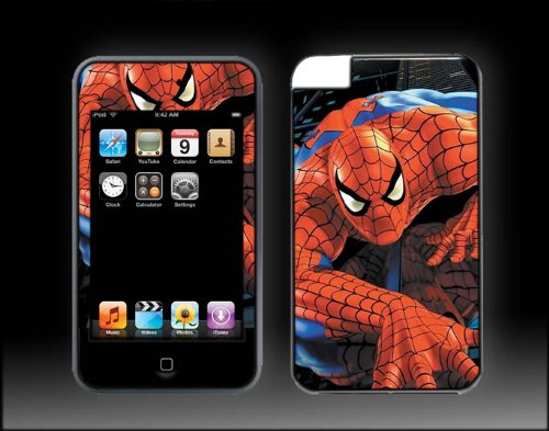  iPod Touch 3G Spider-Man Vinyl Skin kit fits 2nd gen or 3rd generation iPod apple iTouch decal cover Skins