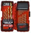 Milwaukee 48-89-1105 20 Piece 1/16-Inch to 1/2-Inch Titanium Coated Twist Drill Bit Assortment in Plastic Index