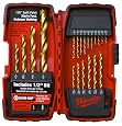 Milwaukee 48-89-1105 1/16-to-1/2-Inch Titanium-Coated Twist Drill Bit Assortment in Plastic Index, 20-Piece