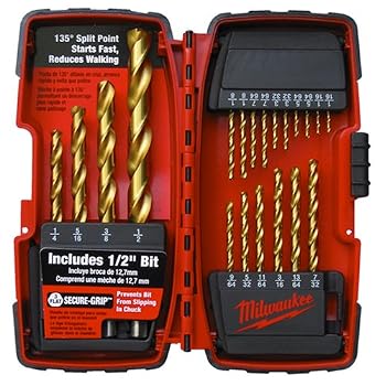 Set A Shopping Price Drop Alert For Milwaukee 48-89-1105 1/16-to-1/2-Inch Titanium-Coated 20-Piece Twist Drill Bit Assortment