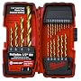 Milwaukee 48-89-1105 1/16-to-1/2-Inch Titanium Coated Twist Drill Bit Assortment in Plastic Index, 20-Piece