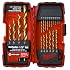 Milwaukee 48-89-1105 1/16-to-1/2-Inch Titanium Coated Twist Drill Bit Assortment in Plastic Index, 20-Piece