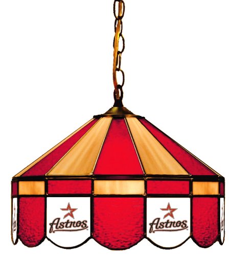Imperial Houston Astros Licensed 16-Inch Diameter Stained Glass Pub Light