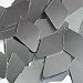Sequin Steel Silver Gray Long Diamond 1.75 inch Metallic Couture Loose Paillettes. Made in USA.