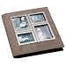 Umbra Horizon Metal and Suede Photo Album Holds 104 4" x 6" Photos- Nickel & Mushroom