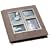 Umbra Horizon Metal and Suede Photo Album Holds 104 4" x 6" Photos- Nickel & Mushroom