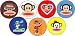 Set of 7 Paul Frank 1.25 MAGNETS