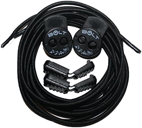 Boltlaces - Elastic laces for shoes with locks - great for kids and adults - try this innovative no tie shoelaces fastening system - Lock your laces in place 100% SATISFACTION GUARANTEE (WHITE)