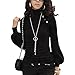 LATH.PIN Womens Long Sleeve Turtleneck Blouse Girls Tunic T-Shirt S/M/L