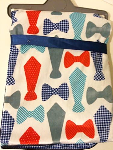 Baby Blanket Ties Bows Boy Reversible