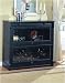 Contemporary Style Black Wood Finish Wine Rack / Bookcase