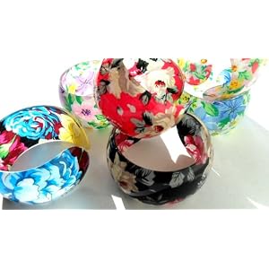 Acrylic Fashion Bangle Cuff Bracelet Gift Set
