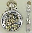 Statue of Liberty Torch of Freedom - Usa, Flag, Eagle ,Star Pocket Watch ,Chain