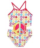 Pink Platinum "Peace" Bathing Suit with UV Protection (Sizes 12M - 24M)