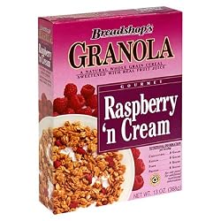 Breadshop's Granola Cereal, Raspberries 'N Cream, 13-Ounce Boxes (Pack of 6)