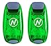 Apace Vision LED Safety Light (2 Pack) with Bonus Items - Clip On Strobe/Running Lights for Runners, Dogs, Bikes, Walking and More, Green