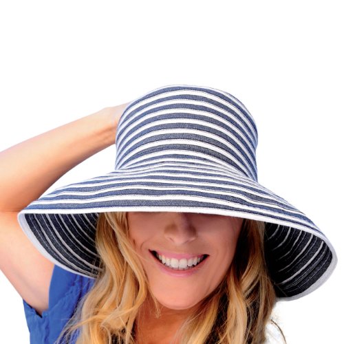 Ladies Upturn Universal Navy Womens Sun/ Beach Hat (Navy)