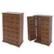 Library Style Multimedia Cabinet - Walnut