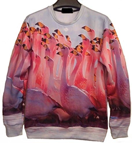 Massa 3D Punk Cool Printing T-shirts Sweater Hoodies (XL, Pink)