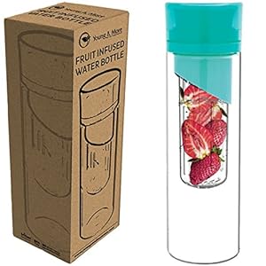 Young & More Fruit Infused Water Bottle - Turquoise Color