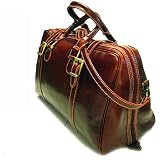 Floto Trastevere Duffle Vecchio Brown Leather Travel Bag Luggage Suitcase
