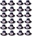 Thanksgiving Cakes, Cupcakes, Cookies - Pilgrim Hat Shaped Sugars (24 pcs)