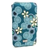 JAVOedge Cherry Blossom Book Case for the Apple iPhone 4, iPhone 4S (Blue) - Latest Generation