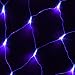 Purple LED Net Light (1.5m x 1.5m) with transparent wire. Suitable for outdoor use. Christmas lights. Perfect for home decoration, weddings, bbq's and parties.