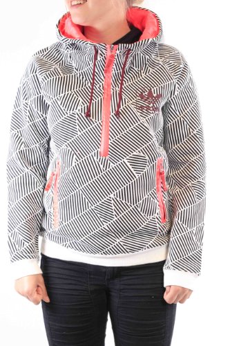 Adidas Damen Jacke ST Hoodie Graphic, running wei&szlig; / rot, 42, O58342-42 Preisvergleich