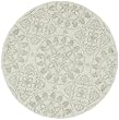 4' x 4' Round Safavieh MSR1462B-4R Shale Color Hand Hooked Chinese Martha Stewart Collection Terrazza Design Rug