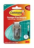 3M Command MR01-SN-B Modern Reflections Metal Small Hook, Satin Nickel 3M Command MR01-SN-B Modern Reflections Metal Small Hook, Satin Nickel
