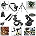 EEEKit 7in1 Outdoor Kit for Sony Action Cam HDR AS15/HDR AS20/HDR AS30V/HDR AS100V,Handheld Monopod/Handlebar Tripod/Helmet/Car Mount and Tripod Stand