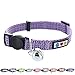 Pawtitas Reflective Cat Collar with Safety Buckle and Removable Bell Cat Collar Kitten Collar Orchid Purple Cat Collar